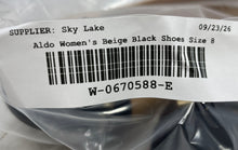 Load image into Gallery viewer, Aldo Womens Krishelle-In Beige Black Leather Slip-On Ballet Flats Size 8