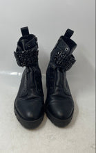 Load image into Gallery viewer, Karl Lagerfeld Womens Pippa Black Leather Side Zip Block Combat Boots Size 8