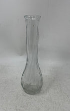 Load image into Gallery viewer, Clear Glass Ribbed Round Edge Bottle Shape Home Decorative Bud Vase