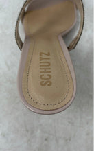 Load image into Gallery viewer, Schutz Womens Beatriz Beige Rhinestone Slip-On Stiletto Slide Heels Size 8B