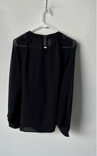 Load image into Gallery viewer, Vince Camuto Womens Black Long Sleeve Blouse Top Size Medium