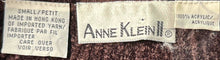 Load image into Gallery viewer, Anne Klein II Womens Brown Ribbed Knit Collared Pullover Sweater Size Small
