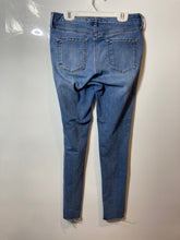 Load image into Gallery viewer, Jessica Simpson Womens Blue Medium Wash Raw Hem Denim Skinny Jeans Size 28