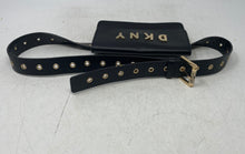 Load image into Gallery viewer, DKNY Womens Black Leather Adjustable Strap Flap Belt Bag & Fanny Pack