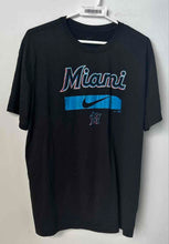 Load image into Gallery viewer, Nike Mens Black Miami Marlins Dri-Fit Baseball MLB T-Shirt Size XL