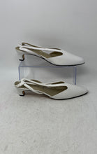 Load image into Gallery viewer, Jazz Womens White Pointed Toe Block Cut-Out Slingback Heels Size 10M