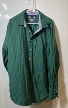 Load image into Gallery viewer, Tommy Hilfiger Mens Green Check Printed Classic Fit Button-Up Shirt Size XXL