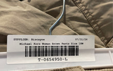 Load image into Gallery viewer, Michael Kors Womens Brown Pockets Flat Front Straight-Leg Cargo Pants Size 18W