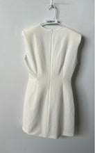 Load image into Gallery viewer, Zara Womens White Sleeveless Crew Neck Back Concealed Zip Mini Dress Size S