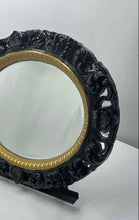 Load image into Gallery viewer, Home Decorative Black Swirl Engraved Frame Round Shape Wall Mirror