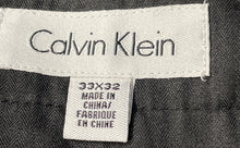 Load image into Gallery viewer, Calvin Klein Mens Black Flat Front Pockets Straight Leg Dress Pants Size 33x32