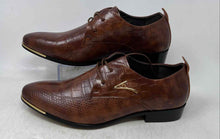 Load image into Gallery viewer, Unbranded Mens Brown Leather Lace-Up Low Top Oxford Dress Shoes Size EUR 47