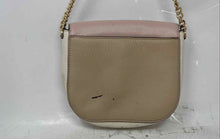Load image into Gallery viewer, Michael Kors Womens White Brown And Pink Leather Half Dome Crossbody Bag