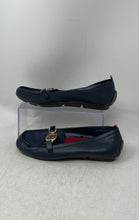 Load image into Gallery viewer, Tommy Hilfiger Womens Blue Leather Slip-On Round Toe Loafer Shoes Size 7 1/2 M