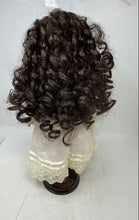 Load image into Gallery viewer, Collection Ivory Dress Ribbon Open Eyes Brown Hairs Fashion Porcelain Doll