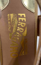 Load image into Gallery viewer, Authentic Salvatore Ferragamo Womens Lou Beige Slingback Sandals Size 7B Damaged