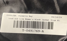 Load image into Gallery viewer, Loud And Live Womens Black Long Sleeve Denim Full-Zip Jacket Size XL