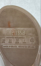 Load image into Gallery viewer, Mel Dreamed By Melissa Kids Clear Beige Bow Ankle Strap Thong Sandals Size 1