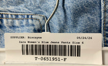 Load image into Gallery viewer, Zara Womens Blue Medium Wash Pockets Denim Straight Leg Jeans Size 6