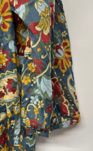 Load image into Gallery viewer, Liz & Co Womens Blue Multi Floral Cotton 3/4 Sleeve Blouse Top Size Medium