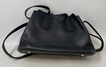 Load image into Gallery viewer, Aldo Womens Black Pebbled Leather Detachable Strap Zip Top Lined Satchel Bag