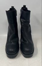 Load image into Gallery viewer, Jennifer Lopez Womens Margy Black Leather Block Heel Platform Bootie Size 8M