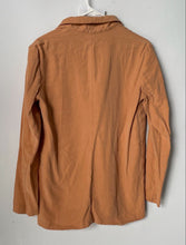Load image into Gallery viewer, DKNY Womens Tan Long Sleeve Pockets Notch Lapel One-Button Blazer Size XS