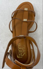 Load image into Gallery viewer, Franco Sarto Womens Pana Brown Leather Wedge Heel Espadrille Sandals Size 8.5M