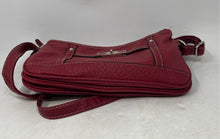 Load image into Gallery viewer, Rosetti Womens Red Leather Inner Pockets Zipper Shoulder Handbag
