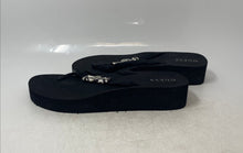 Load image into Gallery viewer, Guess Womens Black Rhinestone Slip-On Round Toe Flip Flop Sandals Size 10 M