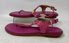 Load image into Gallery viewer, Michael Kors Womens Pink Leather T-Strap Designer Thong Sandals Size 7M