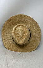 Load image into Gallery viewer, Brixton Womens Beige Straw Wide Brim Adjustable Honey Fedora Sun Hat Size Medium