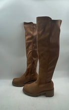 Load image into Gallery viewer, Charlotte Russe Womens Brown Round Toe Side Zip Over The Knee Winter Boots Sz 8