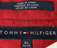 Load image into Gallery viewer, Tommy Hilfiger Mens Red Collared Pockets Short Sleeve Button-Up Shirt Size XL