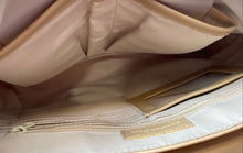 Load image into Gallery viewer, Charter Club Womens Beige Leather Inner Pockets Flap Crossbody Handbag