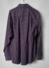 Load image into Gallery viewer, Bugatchi Mens Purple Black Plaid Long Sleeve Spread Collar Button-Up Shirt Sz XL