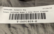 Load image into Gallery viewer, Armani Exchange Womens Gray Short Sleeve Collared Button-Up Shirt Size XS