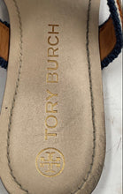 Load image into Gallery viewer, Authentic Tory Burch Womens Beige Slip-On Flat Thong Sandals Size 10M Damaged