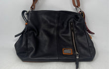 Load image into Gallery viewer, Naty Womens Black Brown Leather Inner Pockets Travel Shoulder Purse