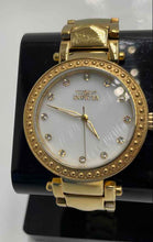 Load image into Gallery viewer, Authentic Invicta Wildflower Lady Gold Tone Bezel With Crystal Accents Watch