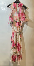Load image into Gallery viewer, Calvin Klein Womens White Pink Multi-Floral Print Belted Maxi Dress Size 6