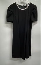 Load image into Gallery viewer, Karl Lagerfeld Womens Black Scuba Crepe Contrast-Trim A-Line Dress Size 6