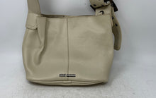 Load image into Gallery viewer, Steve Madden Womens White Pebbled Leather Zipper Travel Shoulder Bag
