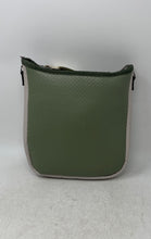 Load image into Gallery viewer, Haute Shore Womens Green White Brown Perforated Crossbody Bag