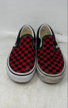 Load image into Gallery viewer, Vans Kids Classic 721356 Red Black Slip-On Low Top Sneaker Shoes Size 3