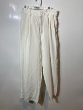 Load image into Gallery viewer, Zara Womens White Regular Fit Pleated Front Wide-Leg Trouser Pants Size S
