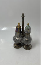 Load image into Gallery viewer, Home & Kitchen Silver-Tone Salt Pepper And Spice Trio Metal Holder