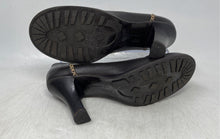 Load image into Gallery viewer, Gianni Bini Womens Brown Leather Slip-On Round Toe Block Pump Heels Size 9M