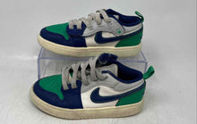 Load image into Gallery viewer, Nike Kids Jordan 1 Low ALT White Blue And Green Sneaker Shoes Size 12C