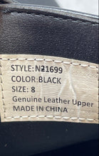 Load image into Gallery viewer, NXT Mens Black Leather Cap Toe Buckle Double Monk Strap Dress Shoes Size 8